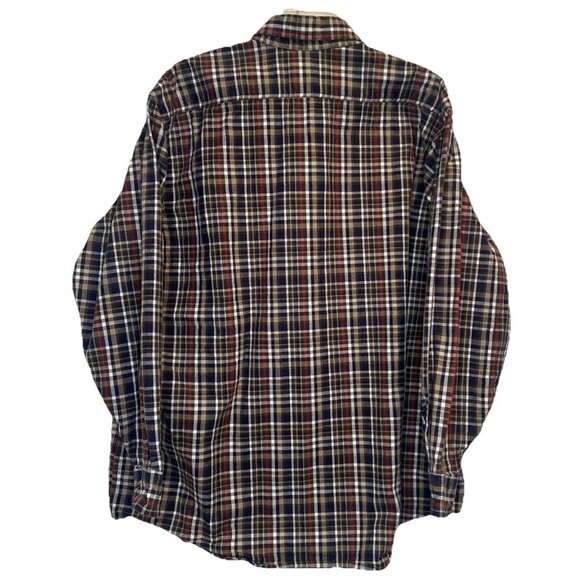 VTG Men’s Carhartt Plaid Button Up Long Sleeve Thick Work Shirt See Measurements - Picture 5 of 8